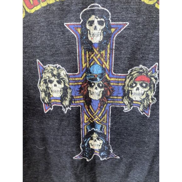 Guns N Roses Retro Men’s Size Medium Men’s Gray Black Short Sleeves T-Shirt - Picture 5 of 6